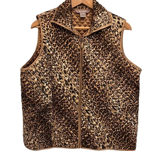 TanJay Jackets & Blazers - TANJAY animal print vest size 14